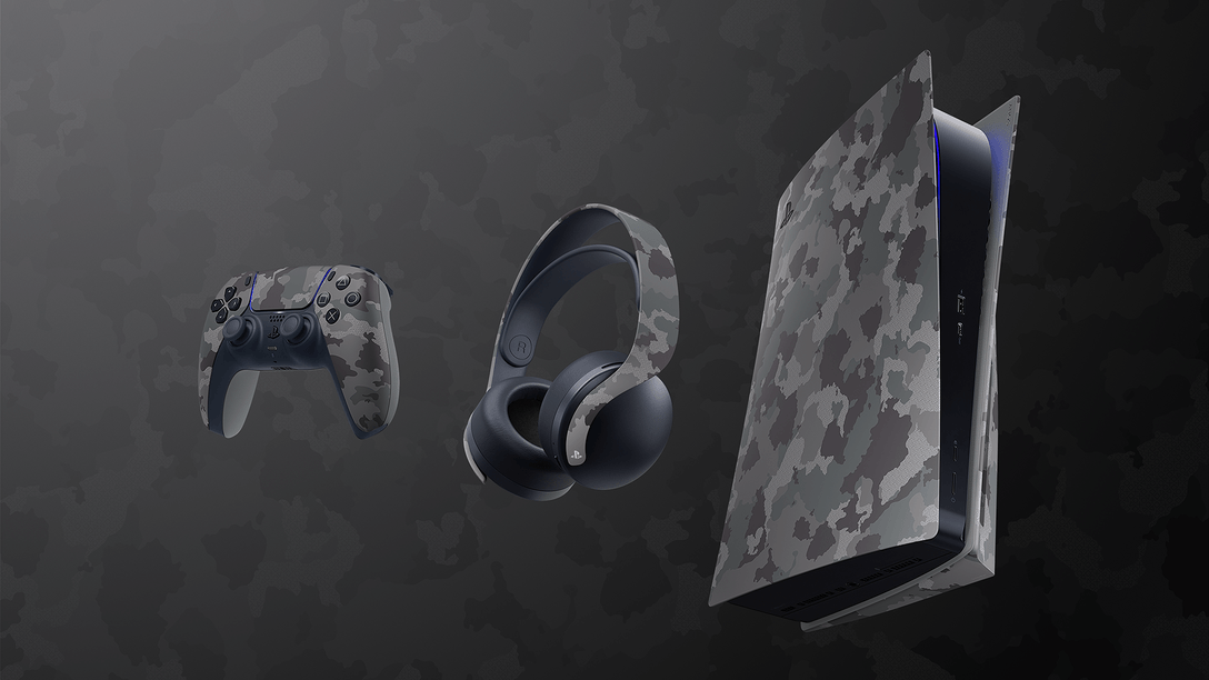 이번 가을, PS5 액세서리 라인업에 포함되는 그레이 카무플라주 컬렉션(Gray Camouflage Collection)